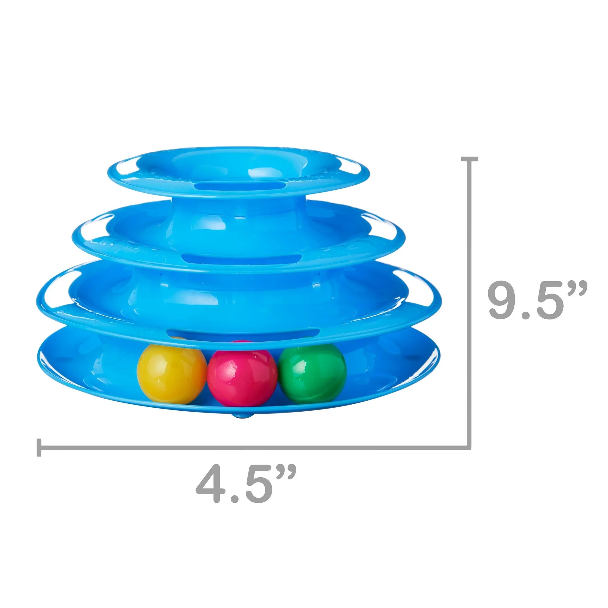 Vibrant Life Triple Chase 3-Tier Interactive Cat Toy Tower with Rolling Balls – Engaging Play for Cats & Kittens