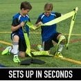 Franklin Sports Blackhawk Portable Soccer Goal – 4’ x 3’ Pop-Up Net for Indoor & Outdoor Play – Lightweight, Durable Training Goal for Kids & Adults – Yellow