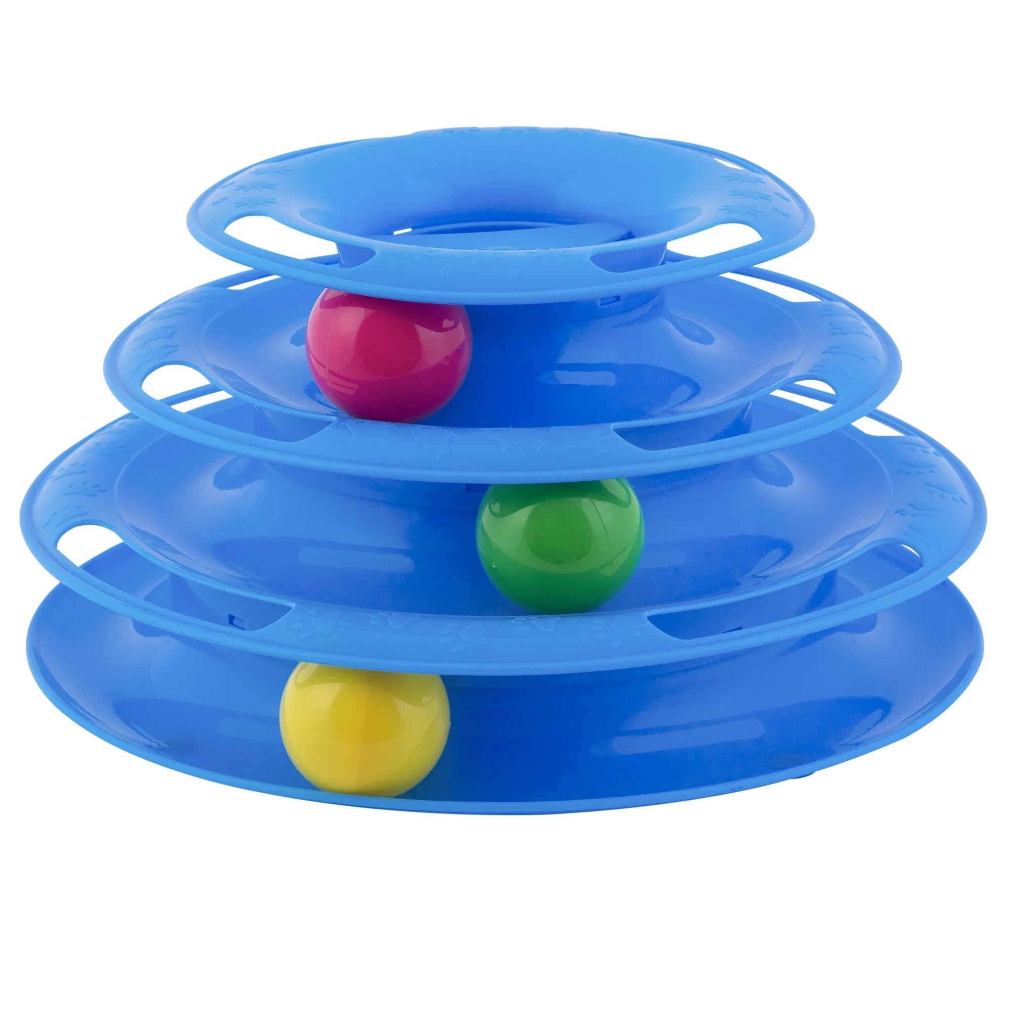 Vibrant Life Triple Chase 3-Tier Interactive Cat Toy Tower with Rolling Balls – Engaging Play for Cats & Kittens