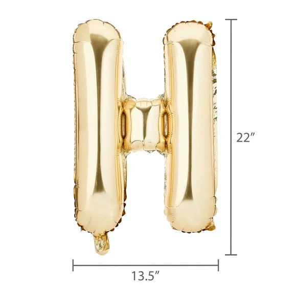 Gold Happy Birthday Air-Filled Balloon Banner, 16 Pieces, by Way To Celebrate