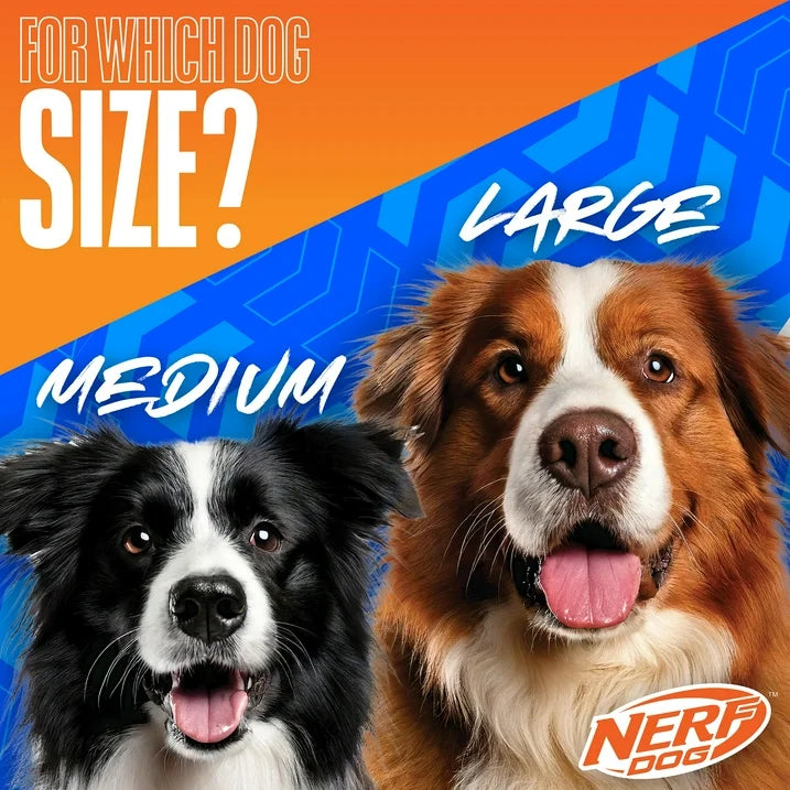 Nerf Dog Solid Tuff Nylon & Rubber Bone Toy – Durable 11" Chew Toy for Dogs