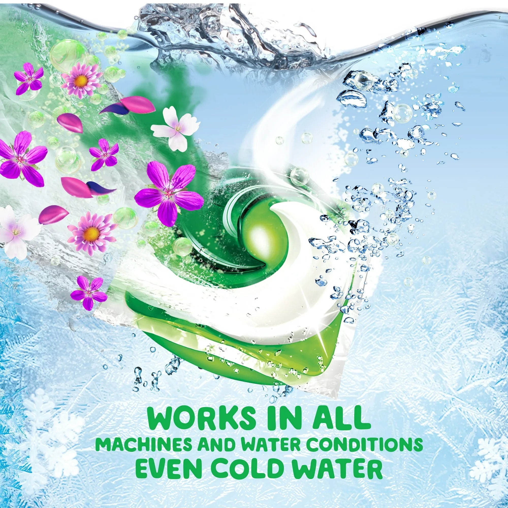 Gain Flings 3-in-1 Laundry Detergent Pacs with Oxi Boost & Febreze, Moonlight Breeze Scent, 60 Count