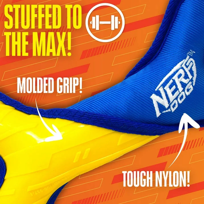 Nerf Dog Solid Tuff Nylon & Rubber Bone Toy – Durable 11" Chew Toy for Dogs