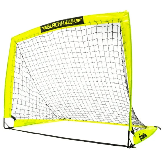 Franklin Sports Blackhawk Portable Soccer Goal – 4’ x 3’ Pop-Up Net for Indoor & Outdoor Play – Lightweight, Durable Training Goal for Kids & Adults – Yellow