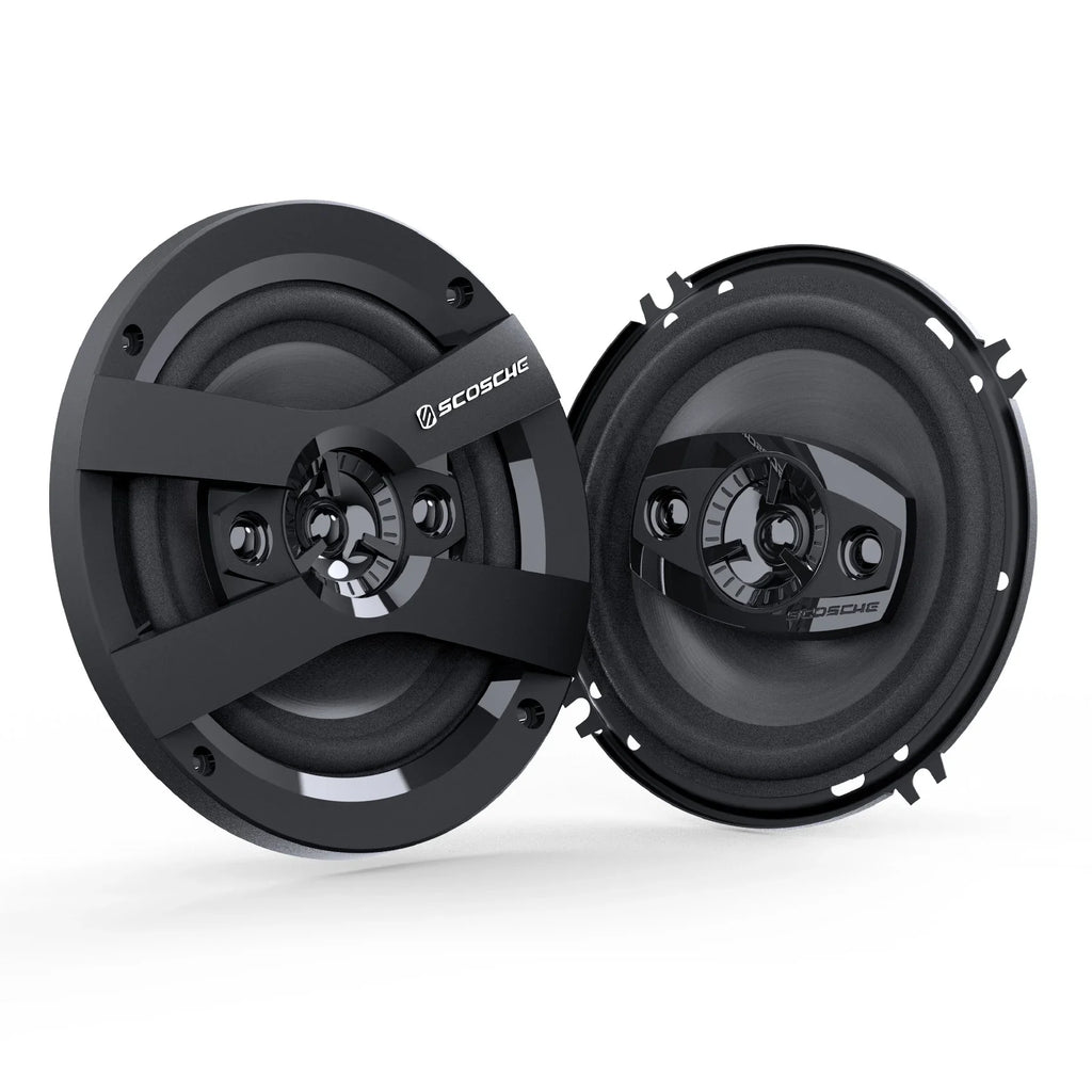 Scosche 6.5" 4-Way Car Audio Speaker Pair – 200W Peak Power – Precision HD Sound, HD6504A-WM1SD
