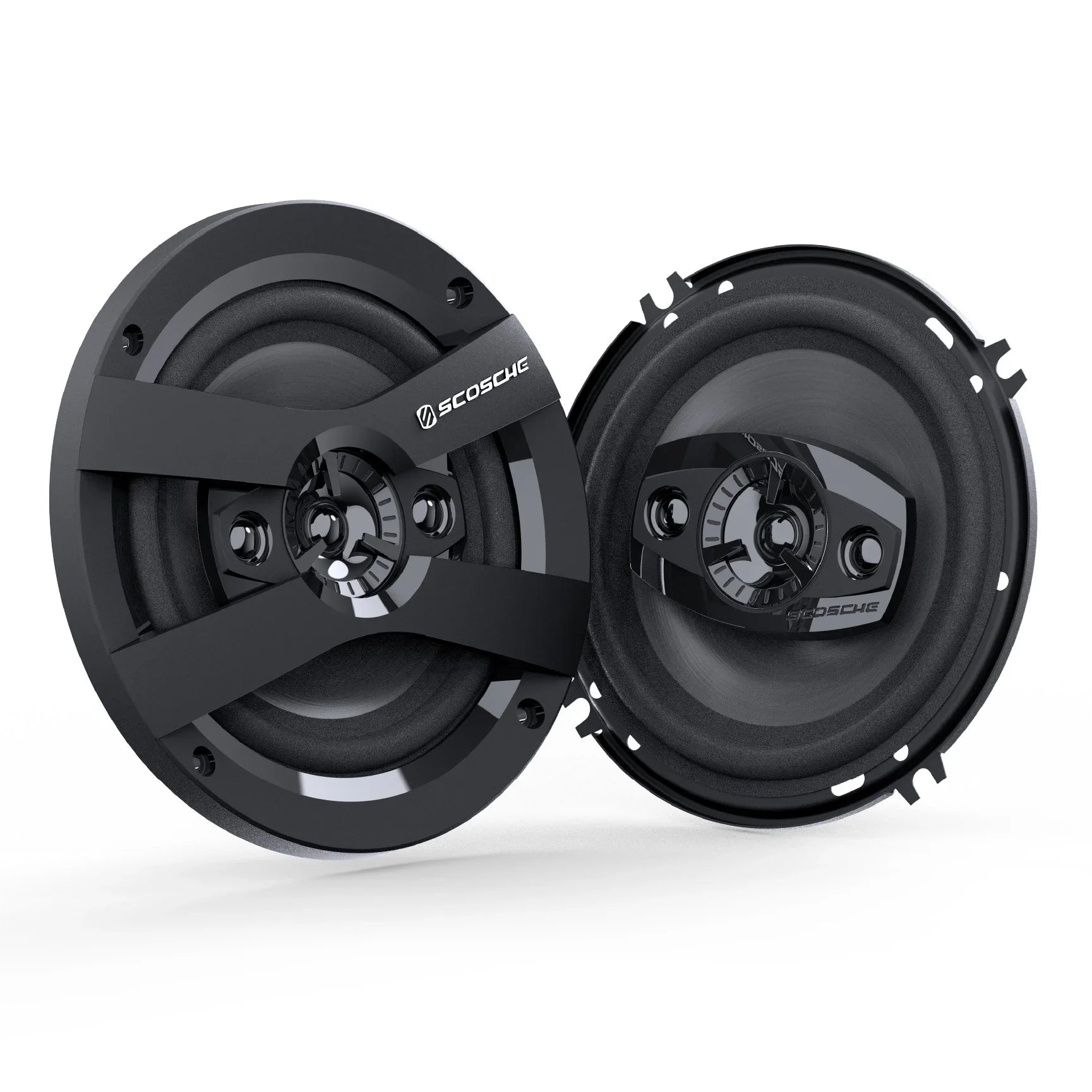 Scosche 6.5" 4-Way Car Audio Speaker Pair – 200W Peak Power – Precision HD Sound, HD6504A-WM1SD