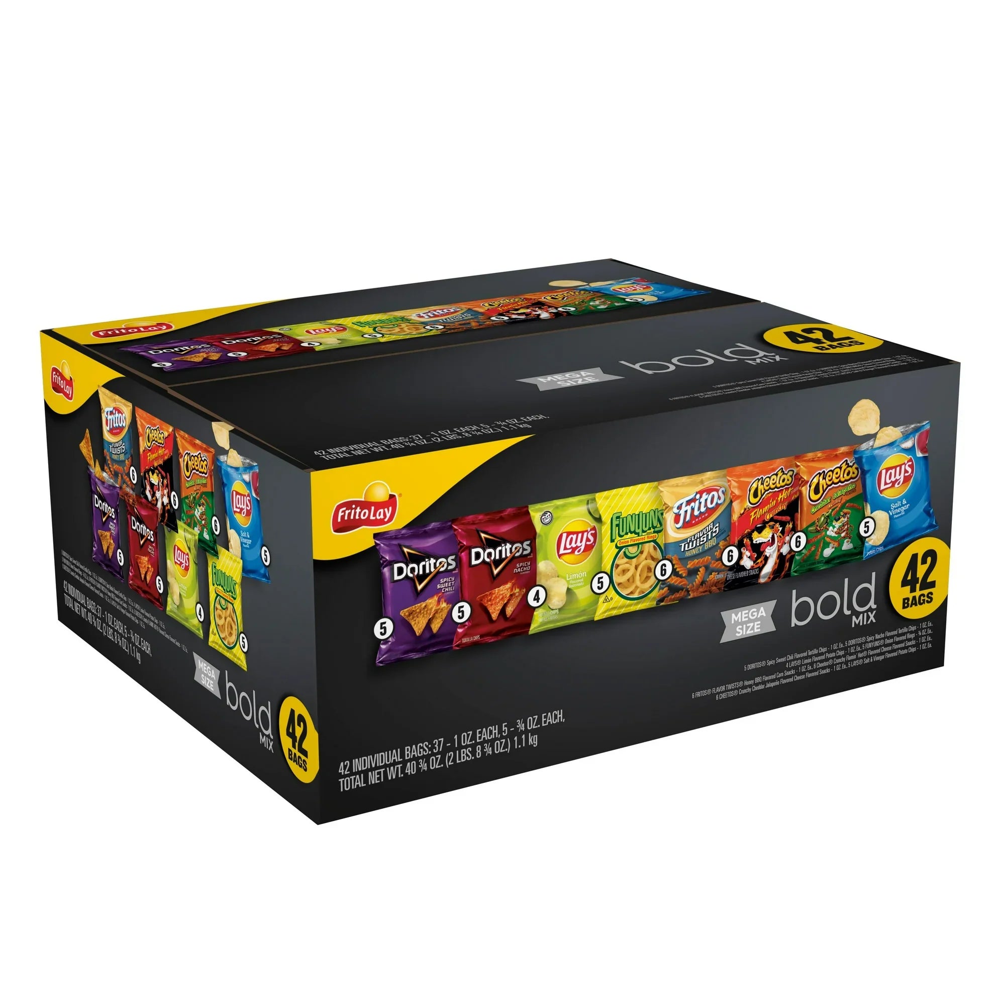 Frito Lay Bold Mix Chips Variety Pack, Mega Size, 42 Count