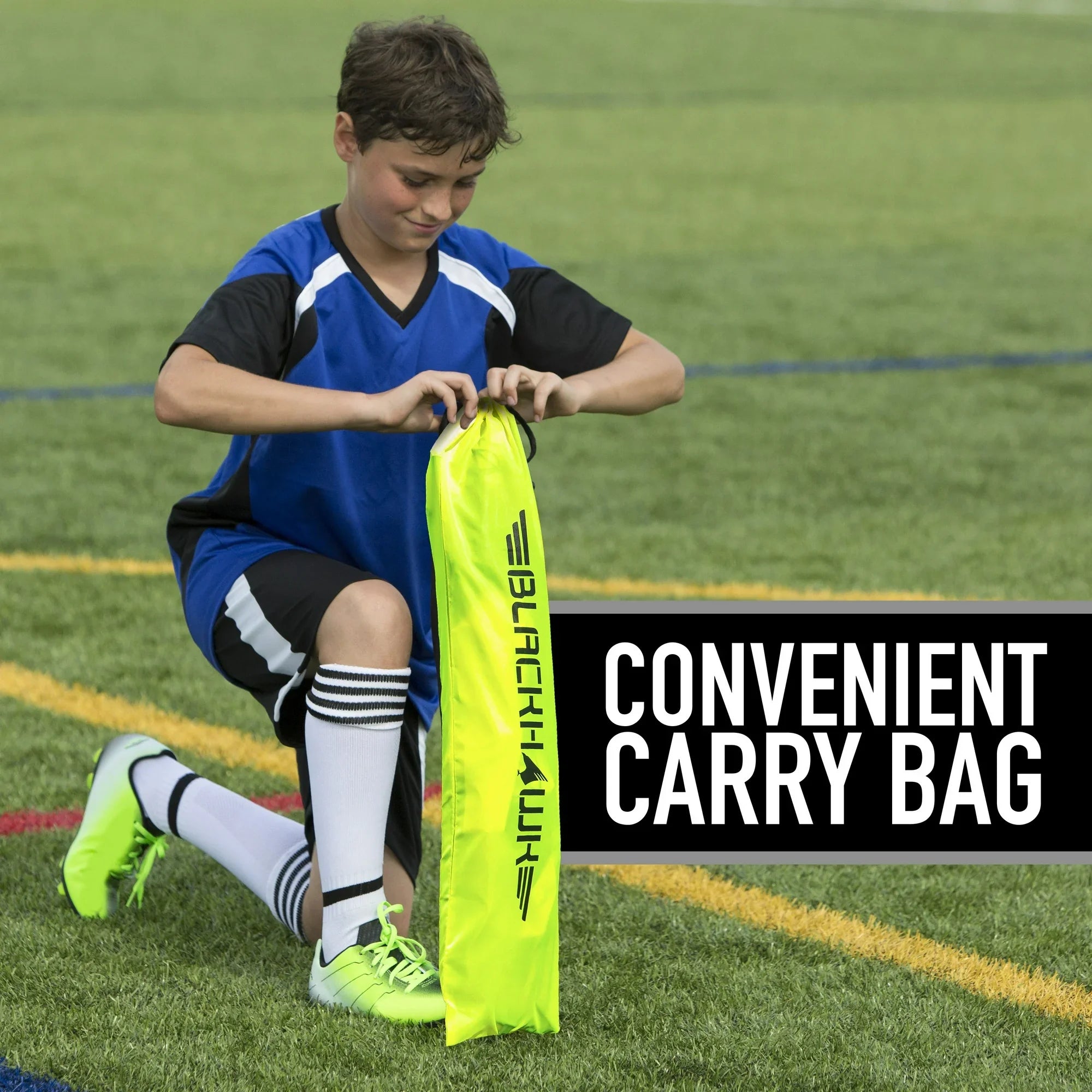 Franklin Sports Blackhawk Portable Soccer Goal – 4’ x 3’ Pop-Up Net for Indoor & Outdoor Play – Lightweight, Durable Training Goal for Kids & Adults – Yellow